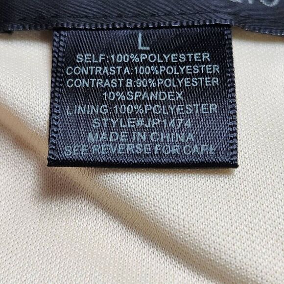 Jealous Tomato dressy romper Jumpsuit one piece sheer pants stripe large - Picture 8 of 9